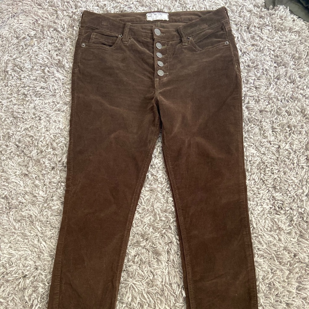 Free people 5 button Reagan raw hem corduroy